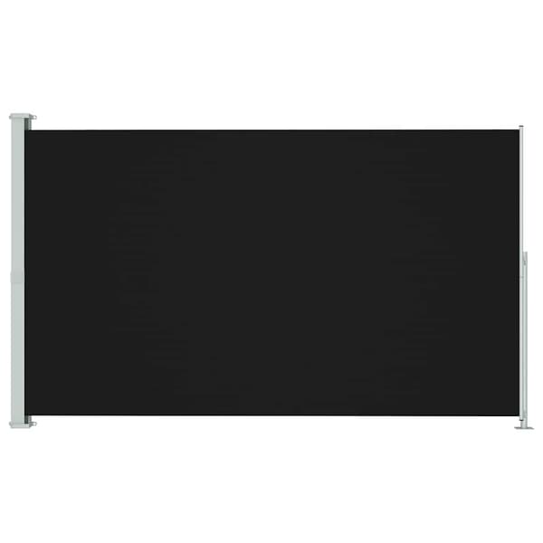 Infällbar sidomarkis 180x300 cm svart