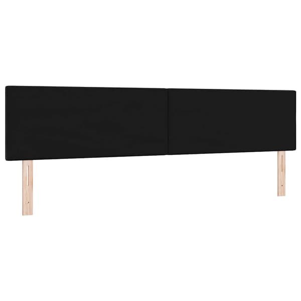 Huvudgavel Svart 200 cm Sammet