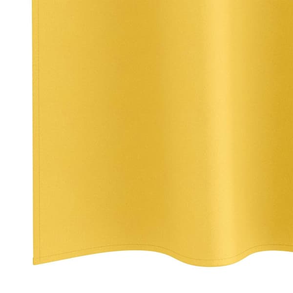 Mörkläggningsgardiner med Ringar 2 st Senapsgul 245 x 140 cm