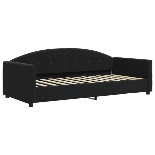 Dagbädd utdragbar svart 90x200 cm sammet