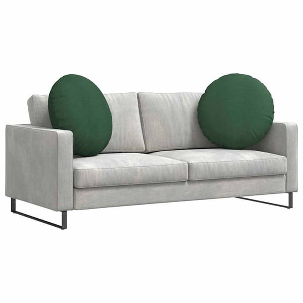 Sittkuddar 2 pcs Mörkgrön Ø 80 cm Kordread tyg