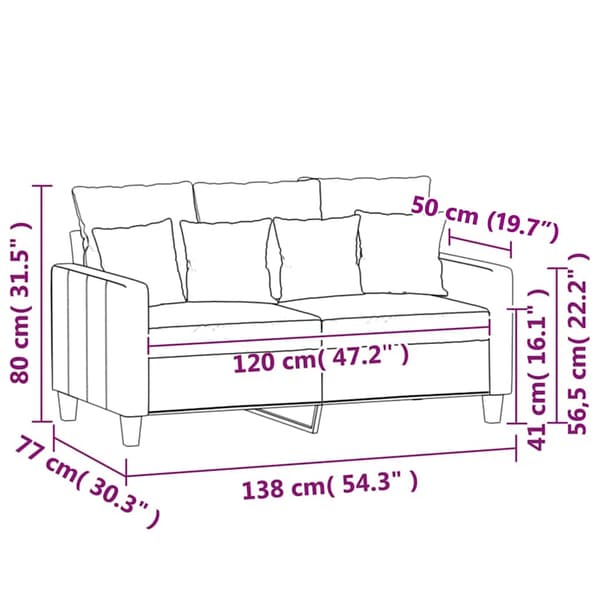 Soffa 2-sits mörkgrön 120 cm sammet