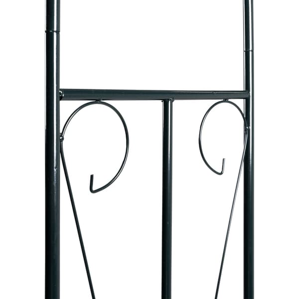 Trädgårdsbåge mörkgrön 142x37x275 cm järn