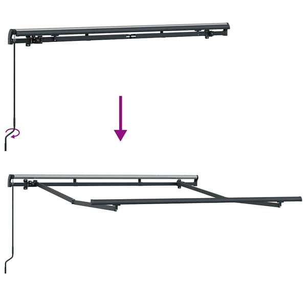 Markisram Antracit 2,5 x 2 m Metall