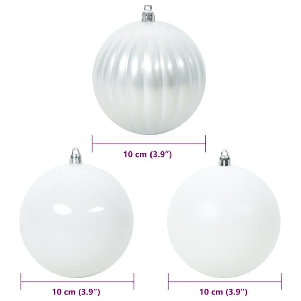 Julkulor Set XL 15 pcs Vit Plast