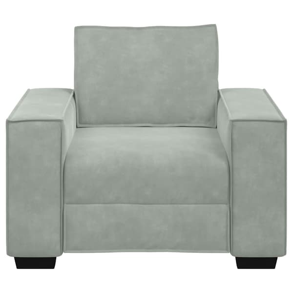 Soffstol ljusgrå 100x78x84 cm sammet