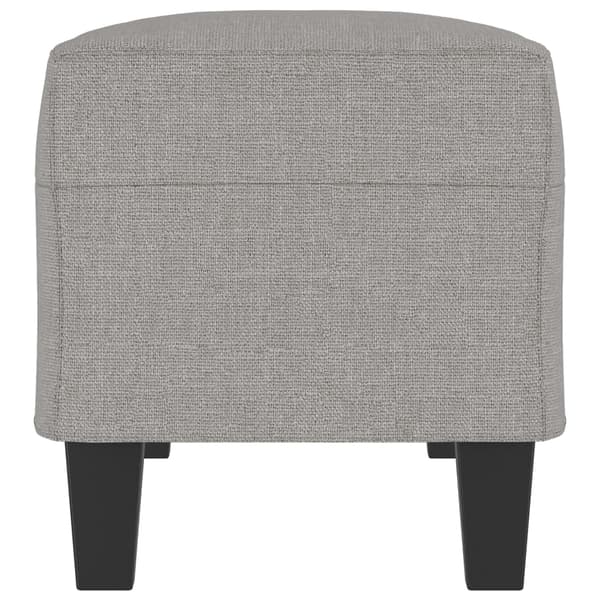 Bänk ljusgrå 100x35x41 cm tyg