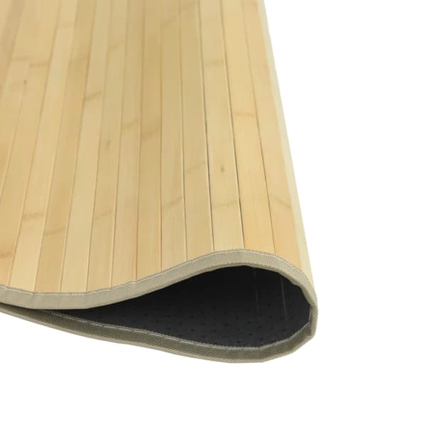 Matta rund ljus naturlig 100 cm bambu