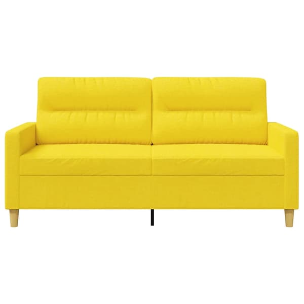 2-sitssoffa ljusggul 140 cm tyg