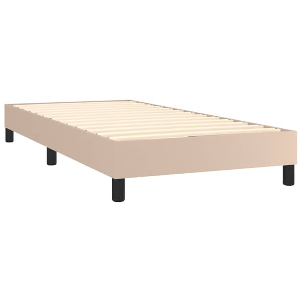 Boxspring-sängram cappuccino 80x200 cm konstläder