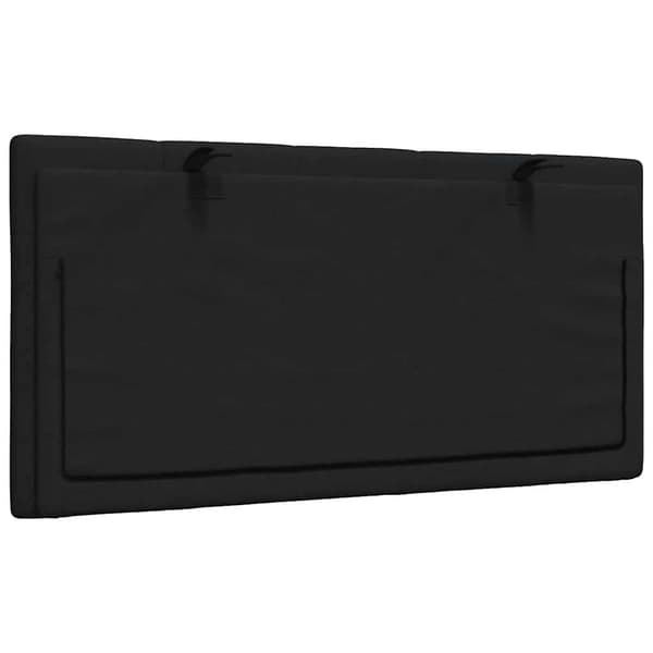 Headboard Cushion "Hanko" Black 100 cm Fabric