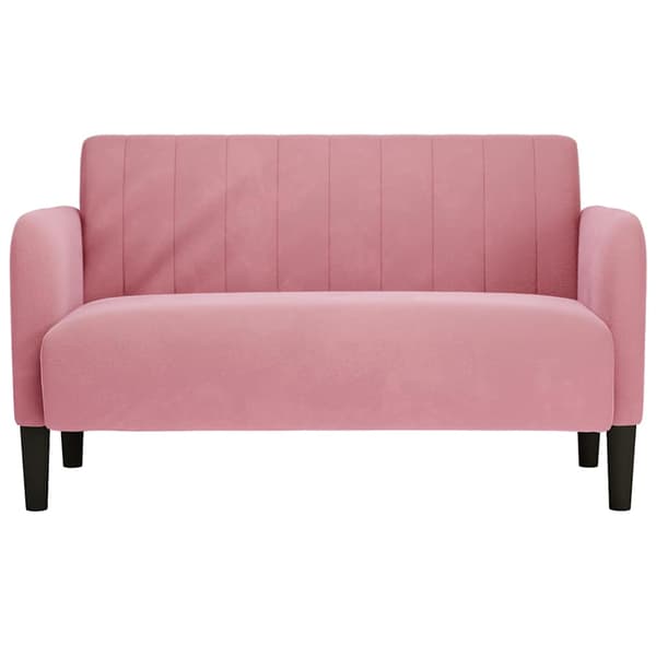 Loveseat soffa rosa 109 cm sammet