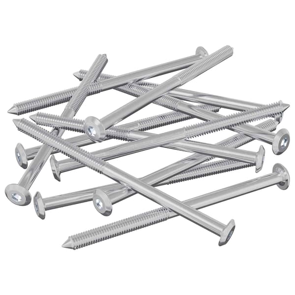 Möbelskruvar 12 pcs Silver M6 x 100 mm Stål