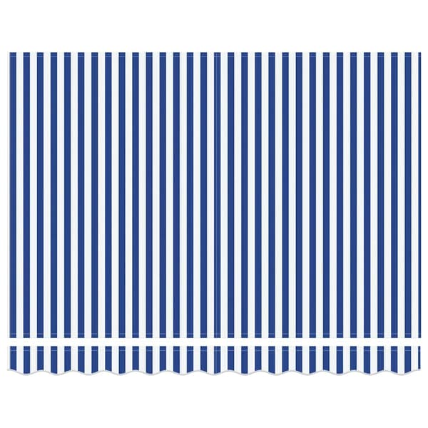 Markisväv Blå och Vit 235 x 195 cm Polyester