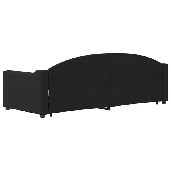 Dagbädd utdragbar svart 80x200 cm tyg
