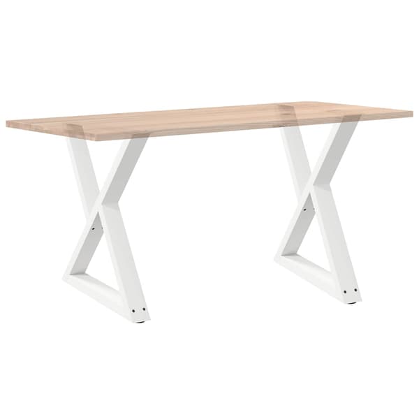 Matbordsben 2 st vita 80x(72-73,3) cm stål