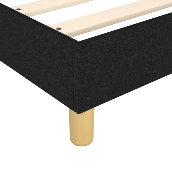 Boxspring-sängram svart 100x200 cm tyg