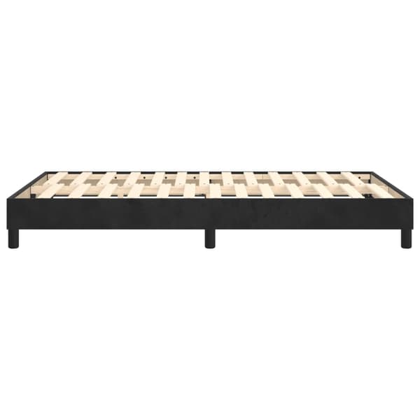 Boxspring-sängram svart 120x200 cm sammet