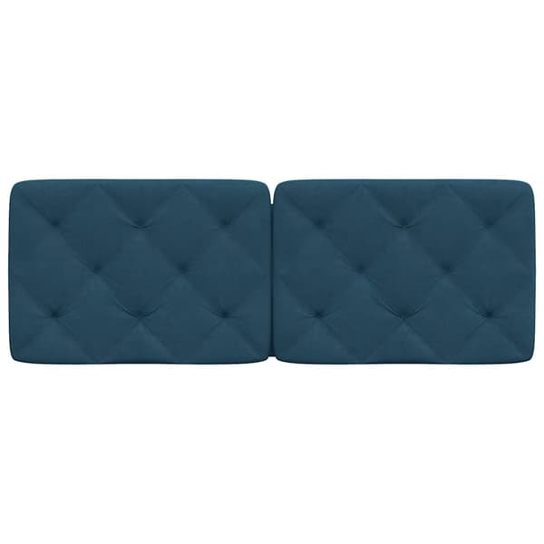 Headboard Cushion Blue 120 cm Velvet