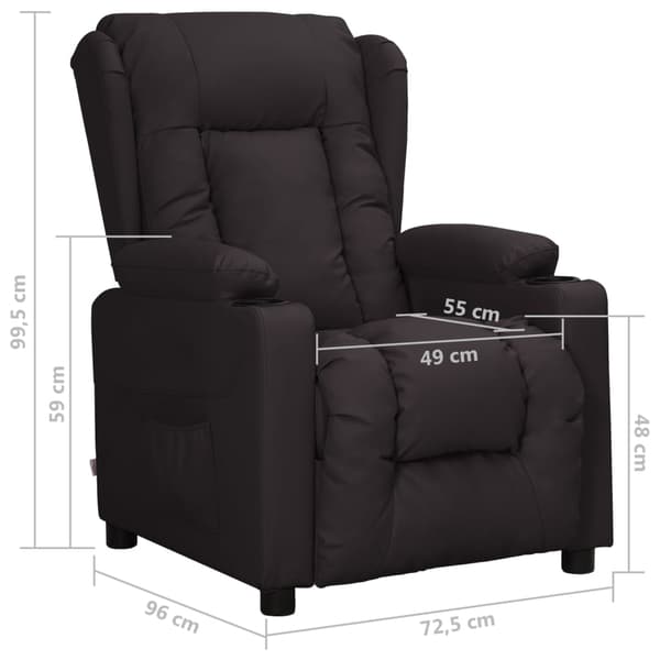 Reclinerfåtölj svart konstläder