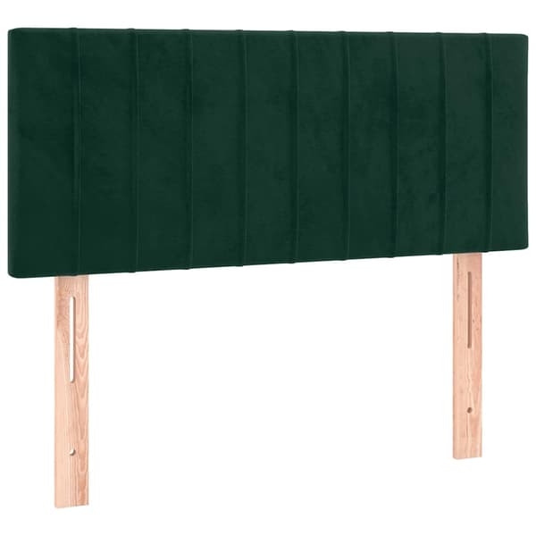 Ramsäng med madrass mörkgrön 80x200 cm sammet