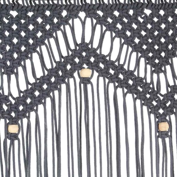 Gardin makramé antracit 140x240 cm bomull