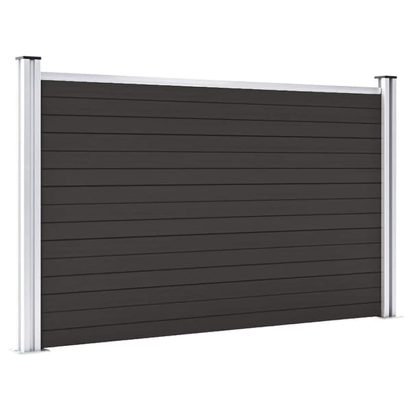 Staketpanel WPC 180x105 cm svart