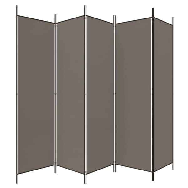 Rumsavdelare 5 paneler antracit 250x200 cm tyg
