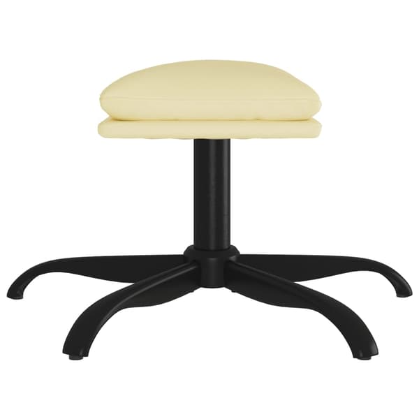Fotpall gräddvit 60x60x36 cm konstläder