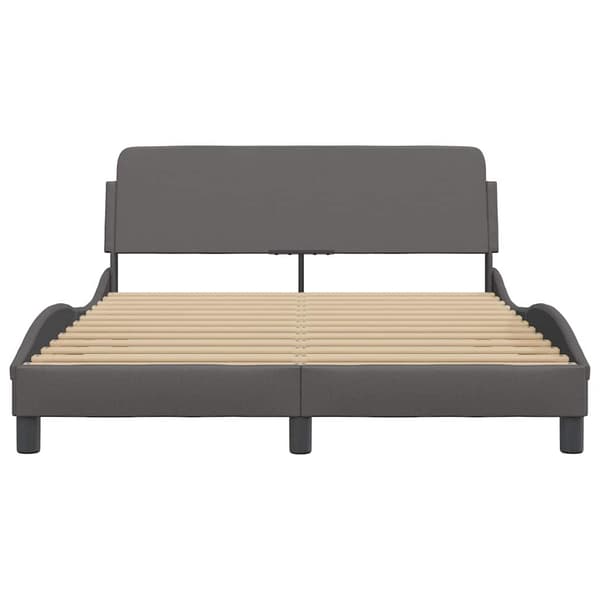 Bed Frame "Dover" Grey 140x200 cm Faux Leather