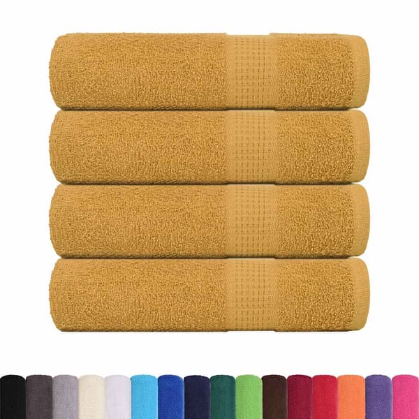 Handdukar FROGN 4 st guld 50x100 cm 360 gsm