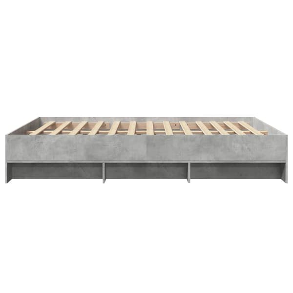 Sängram betonggrå 150x200 cm konstruerad trä