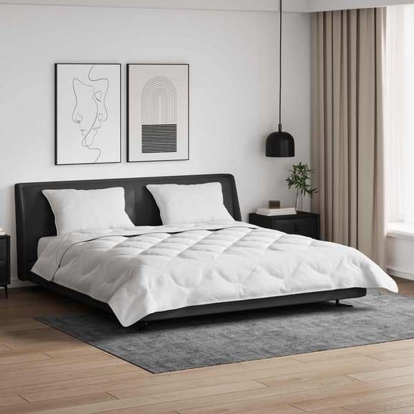 Duntäcke med kudde 3 pcs Vit Mikrofiber