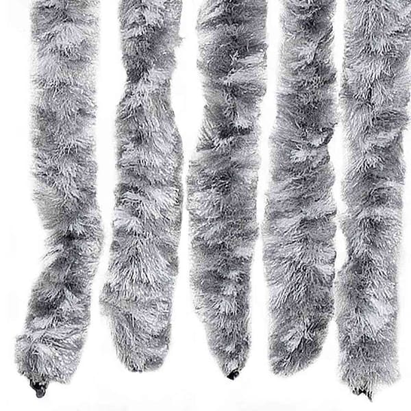 Insektsdraperi vit och grå 56x185 cm chenille
