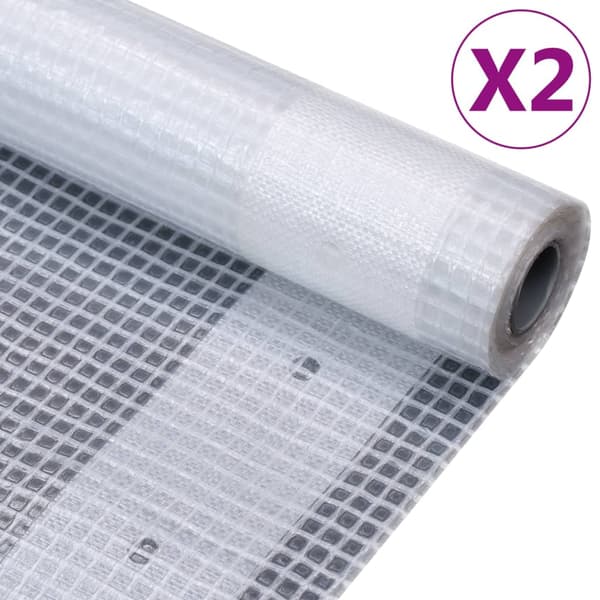 Leno presenning 2 st 260 g/m² 2x2 m vit