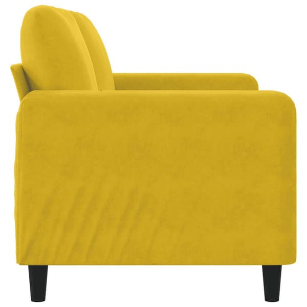2-sitssoffa gul 140 cm sammet