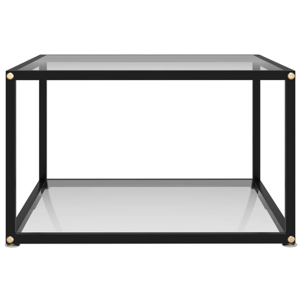 Soffbord transparent 60x60x35 cm härdat glas