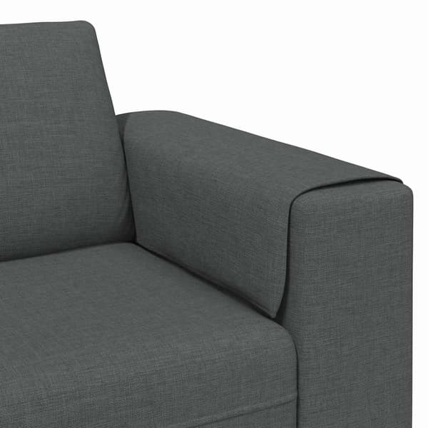 Vardagsrumsoffa Mörkgrå 250 x 77 x 76 cm Polyester