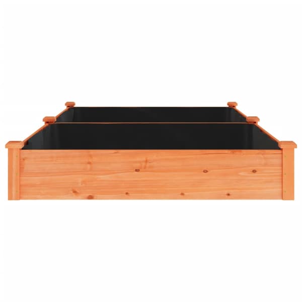Odlingslåda med foder brun 240x120x25 cm massivt granträ