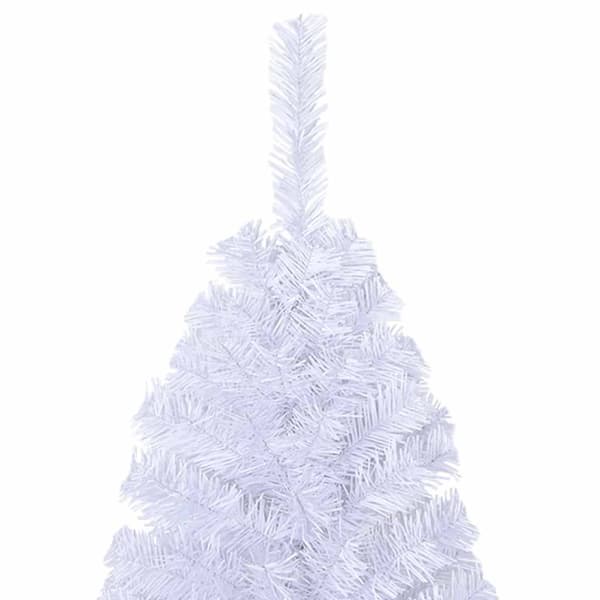 Plastgran med tjocka grenar vit 120 cm PVC