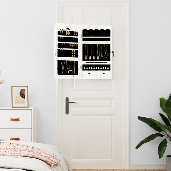 Spegelskåp vit väggmonterat 37,5x10x67 cm