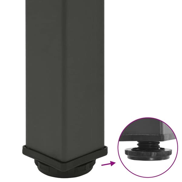 Barbordsben 4 st antracit 100-102 cm stål