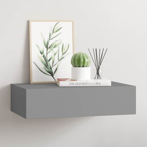 Väggmonterad låda svart 40x23,5x10 cm MDF