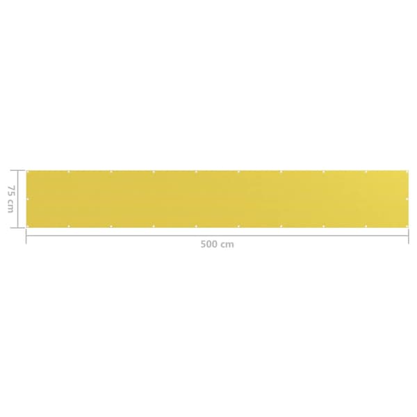 Balkongskärm vit 75x500 cm HDPE