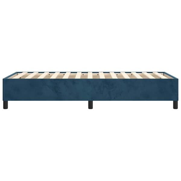 Boxspring-sängram mörkblå 80x200 cm sammet