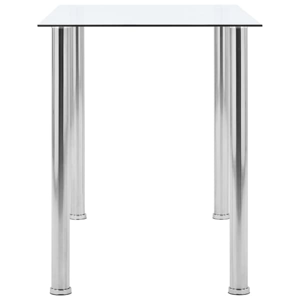 Matbord transparent 120x60x75 cm härdat glas