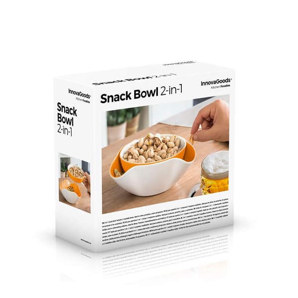 2-i-1 Snackskål InnovaGoods 2 Dele