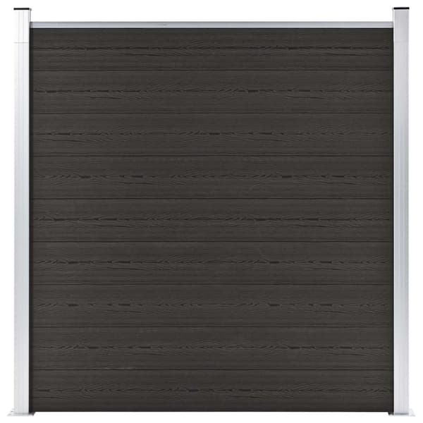 Staketpanel WPC 180x186 cm svart