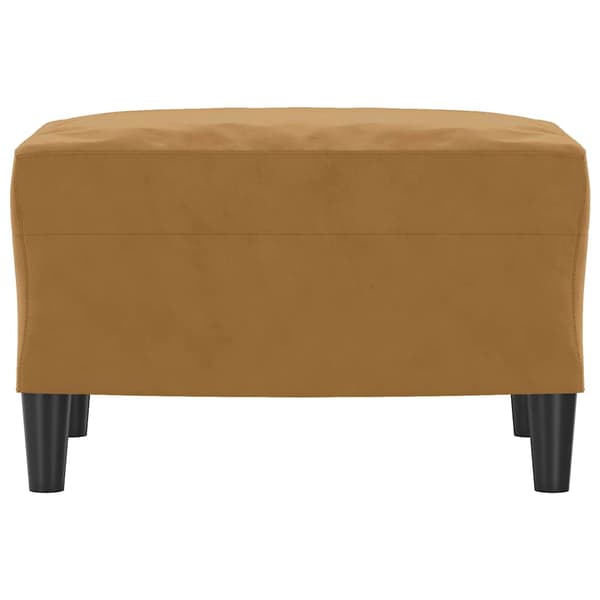 Fotpall brun 60x50x41 cm sammet
