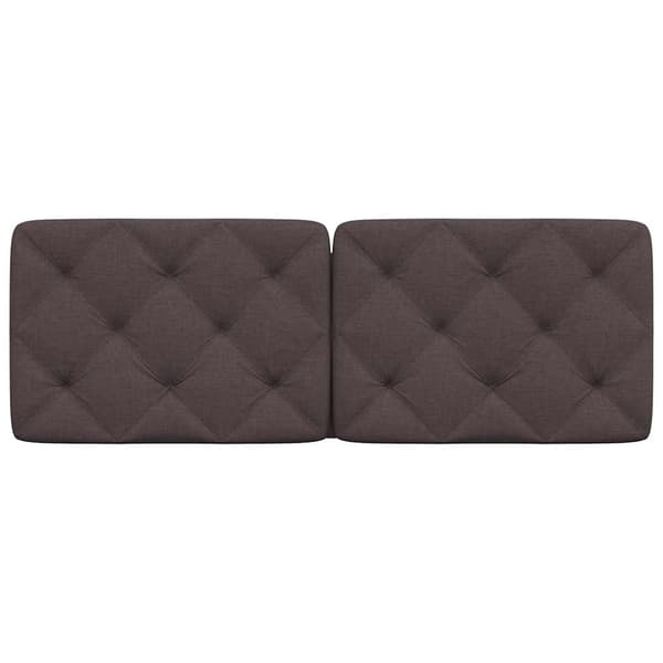 Headboard Cushion Dark Brown 120 cm Fabric